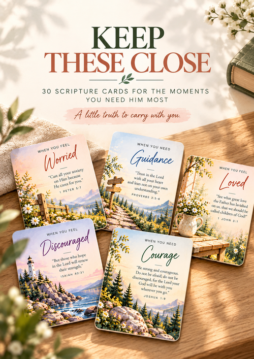 Keep These Close — 30 Scripture Cards for the Moments You Need Him Most